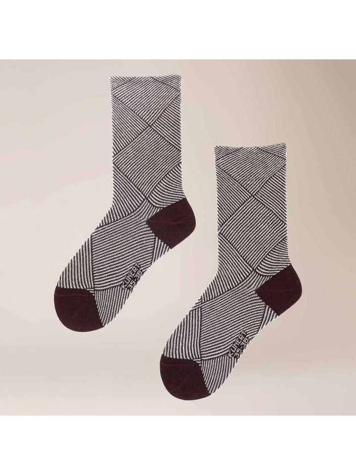 

Носки с узором Business Check в цвете Ночная сирень Kunert