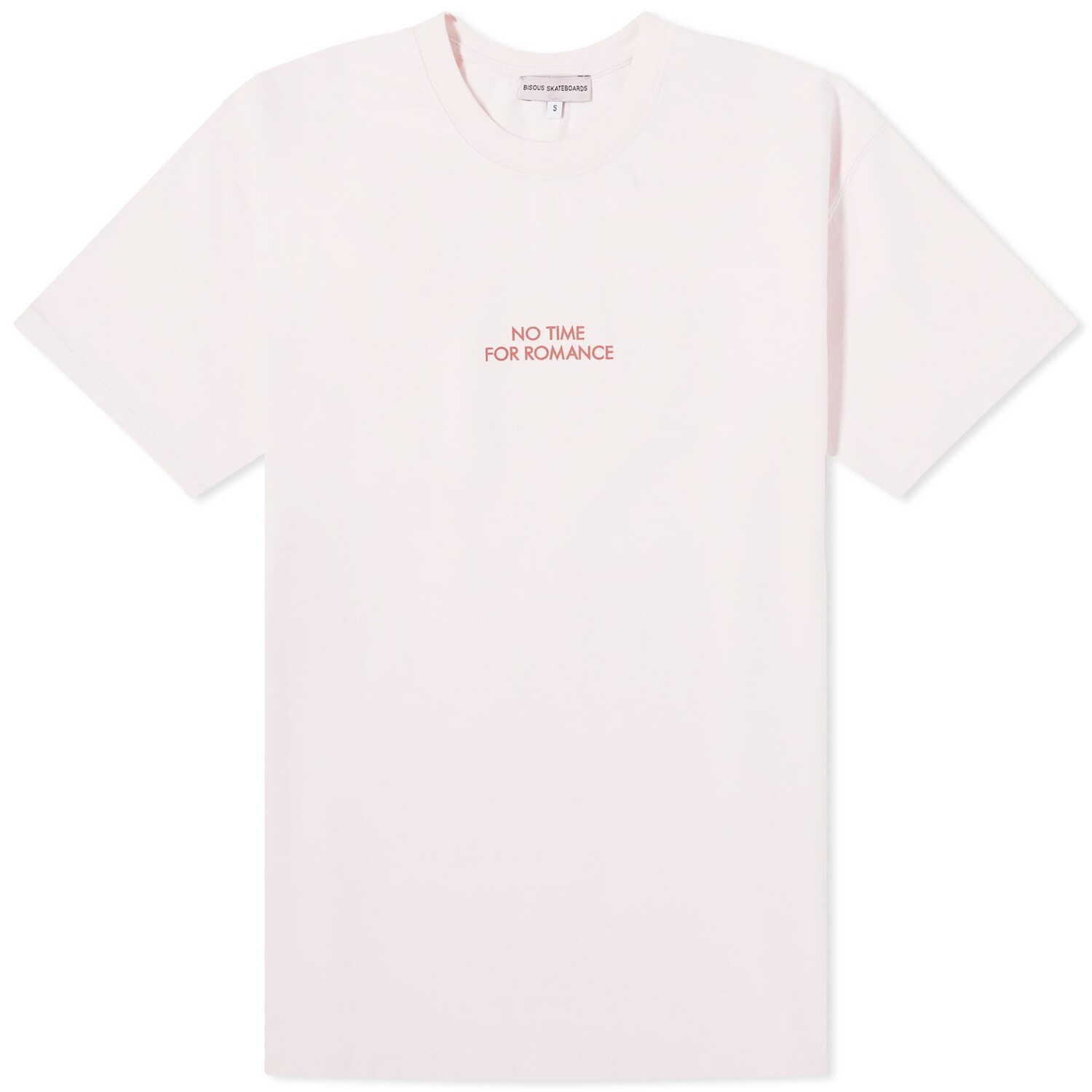 

Футболка Bisous Skateboards No Time For Romance T-Shirt, цвет Light Pink
