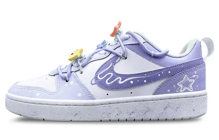 

Кроссовки Nike Court Borough Skateboard Shoes Women's Low-Top White, Синий, Кроссовки Nike Court Borough Skateboard Shoes Women's Low-Top White