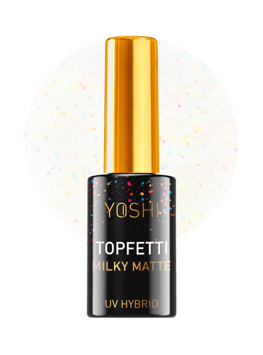 

Yoshi, Topfetti Milky Matte Hybrid Top, 10 мл