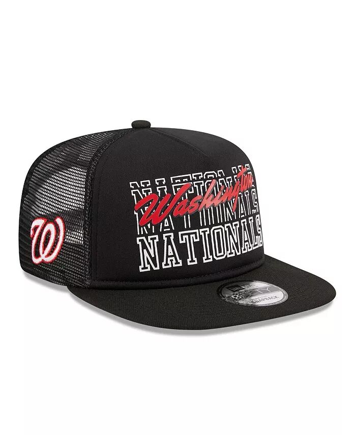 

Мужская черная бейсболка с застежкой-молнией в форме буквы A Washington Nationals Street Team Trucker 9FIFTY New Era