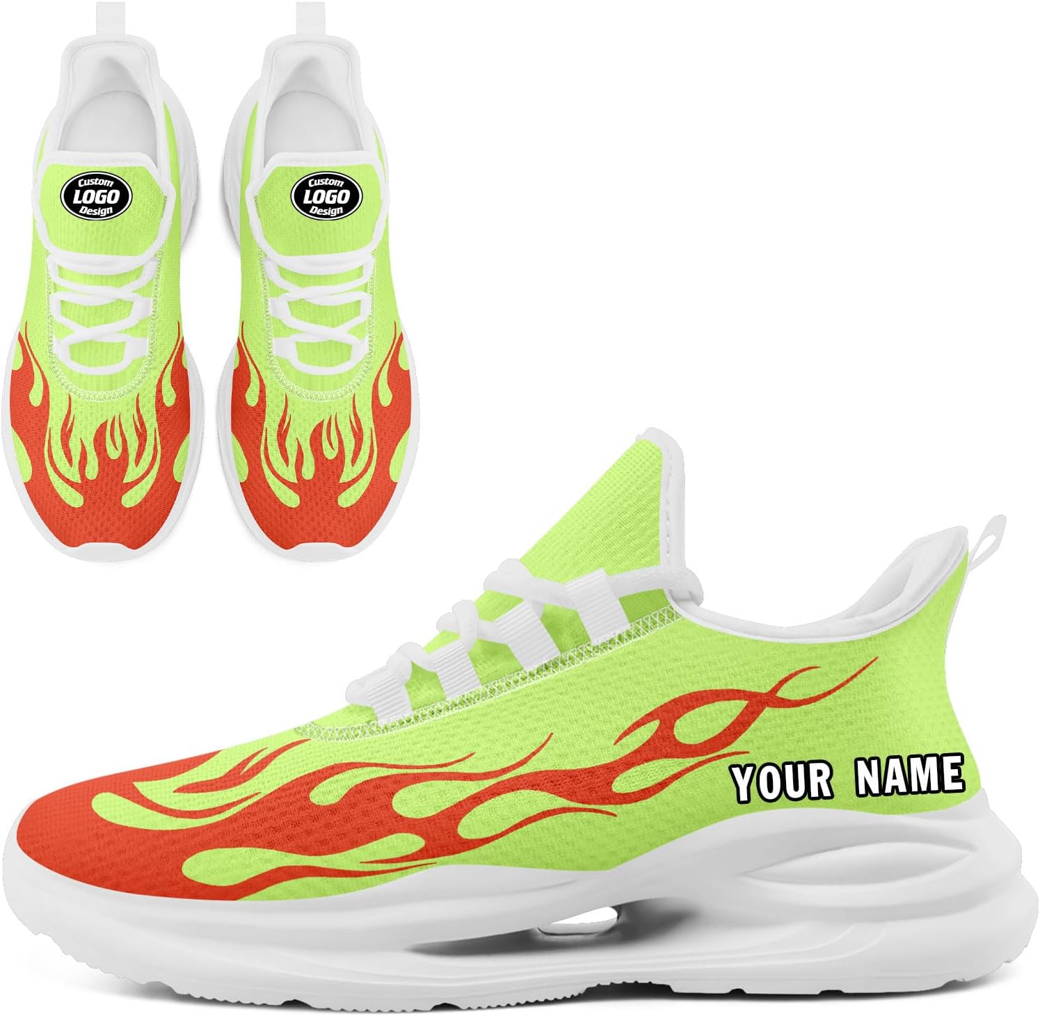 

Кроссовки AWSOLE Custom Sports Team для мужчин и женщин, персонализированный подарок с логотипом и именем, легкие кроссовки для бега, тенниса, бейсбола и тренажерного зала, белый/красный/зеленый