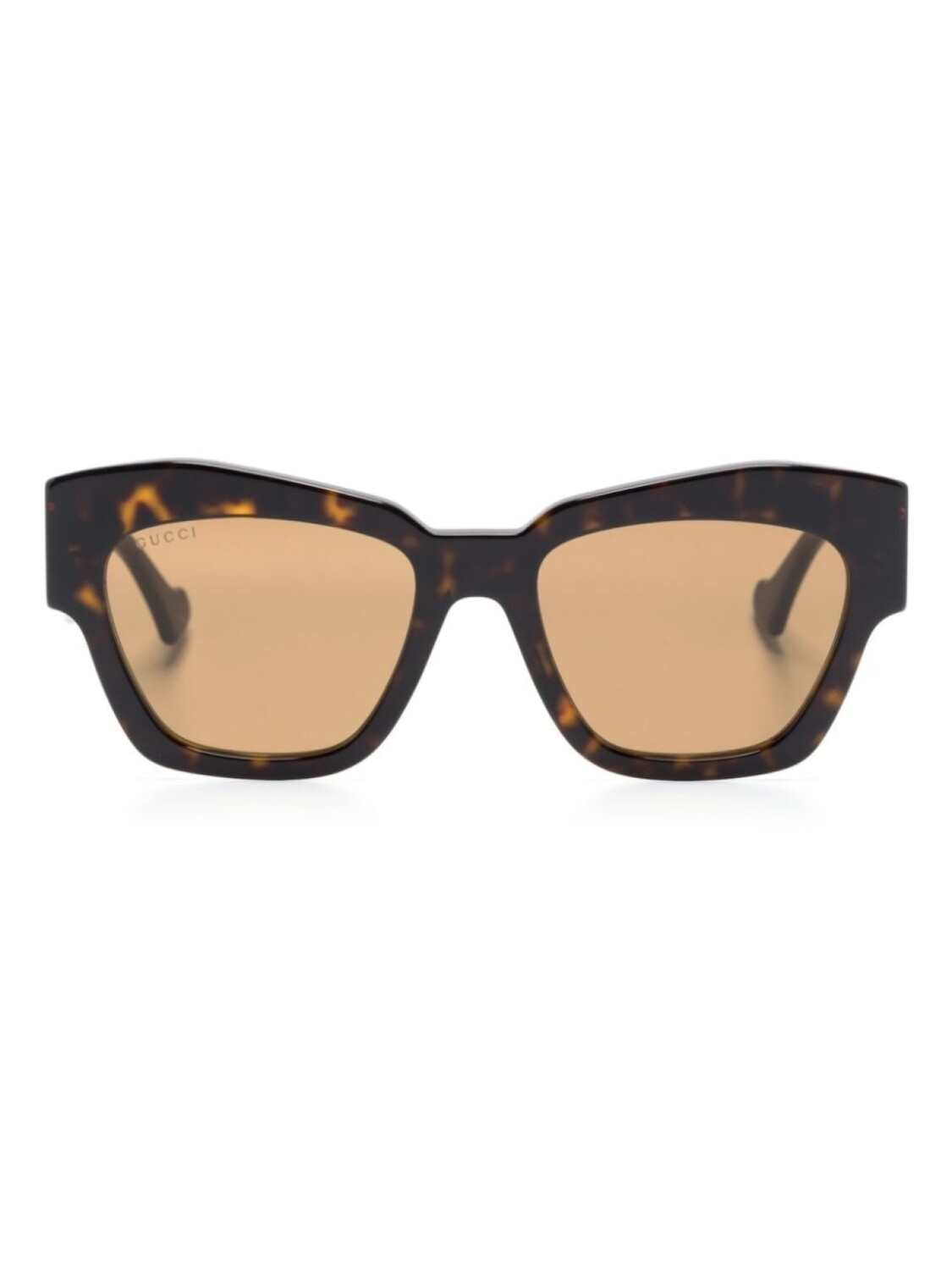 

Gucci Eyewear солнцезащитные очки в массивной оправе с логотипом, коричневый