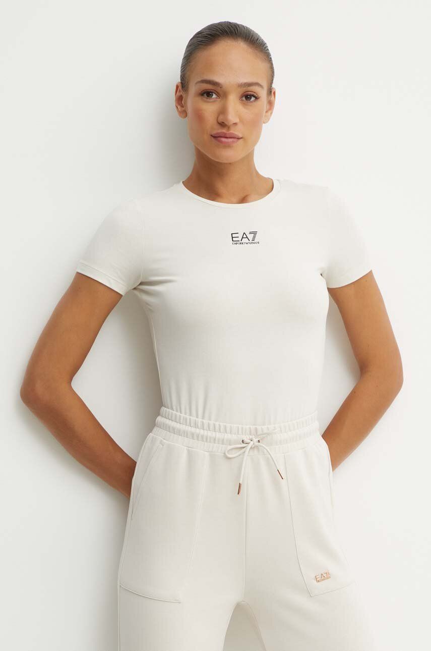 

Футболка EA7 Emporio Armani, бежевый