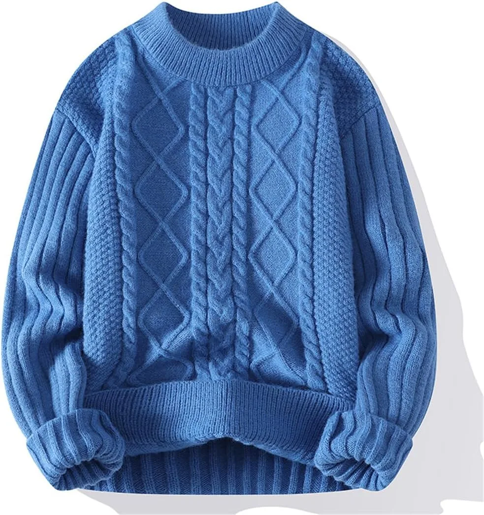 

Мужской белый свитер с воротником-стойкой Zadaos