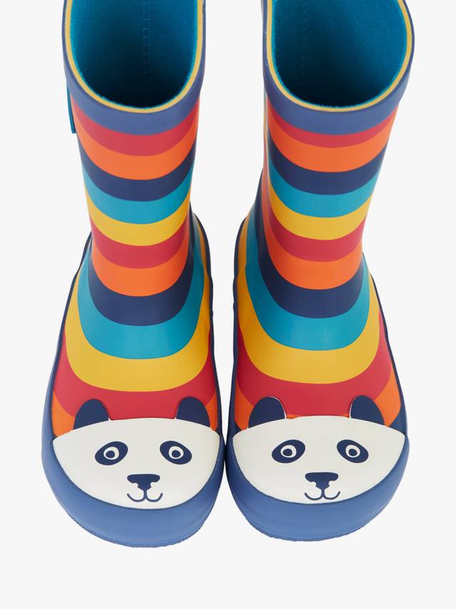 Детские резиновые сапоги Puddle Buster Frugi, Rainbow/Panda — фото 2