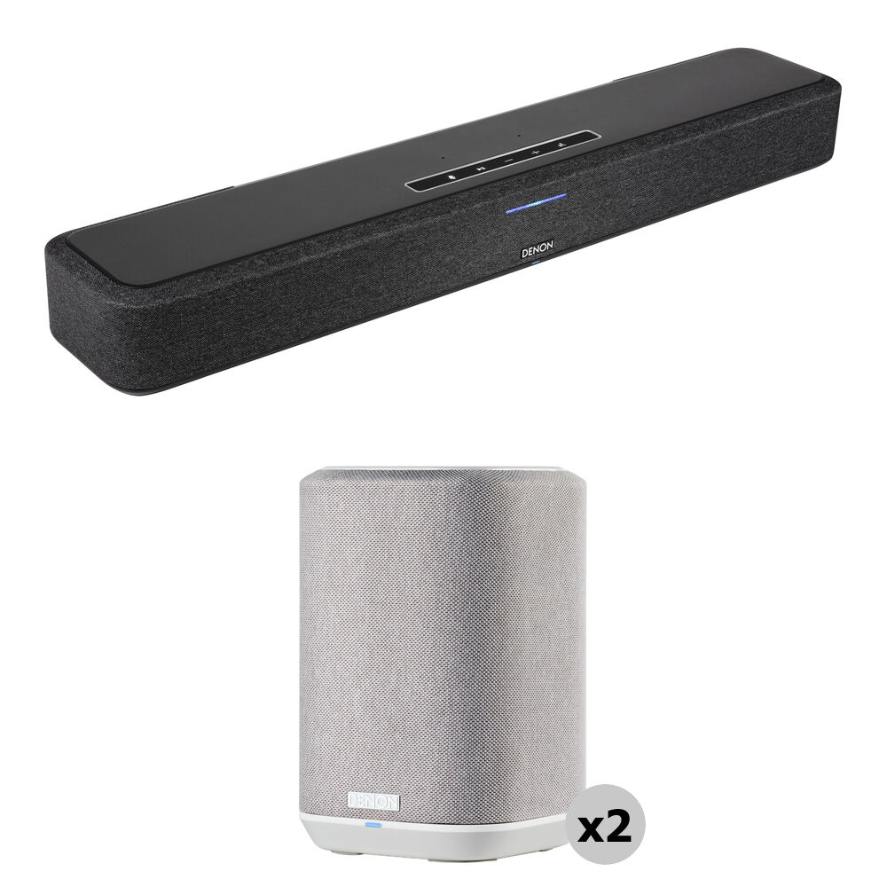 

Звуковая панель Denon Home Sound Bar SB550 и беспроводной комплект акустических систем Two Home 150 NV (черный/белый)
