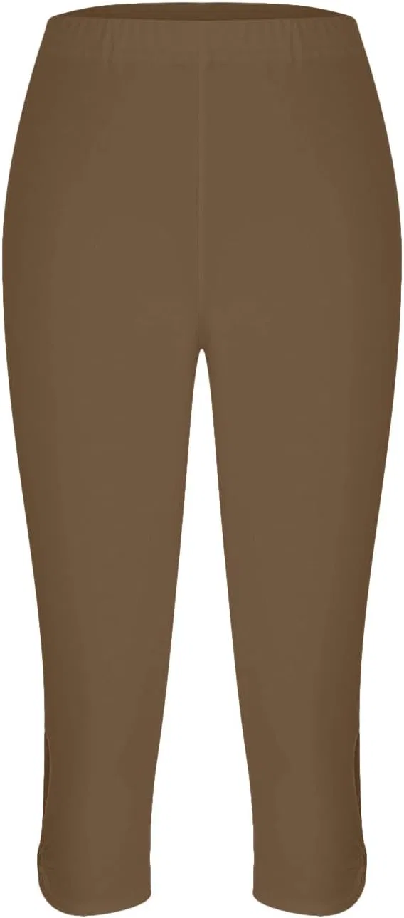 Капри для йоги женские Hollow Out, высокие, компрессионные, Khaki — фото 4