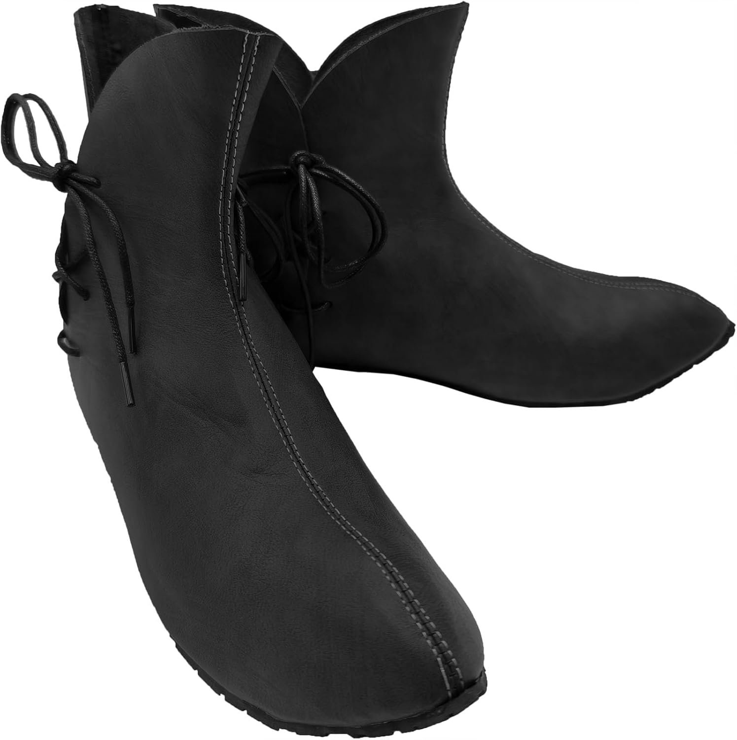 

Мужские ботинки эпохи Возрождения JUNQIAKO, шнуровка, средневековые, для косплея, вестерн, пиратские, викинг, на Хэллоуин, черный