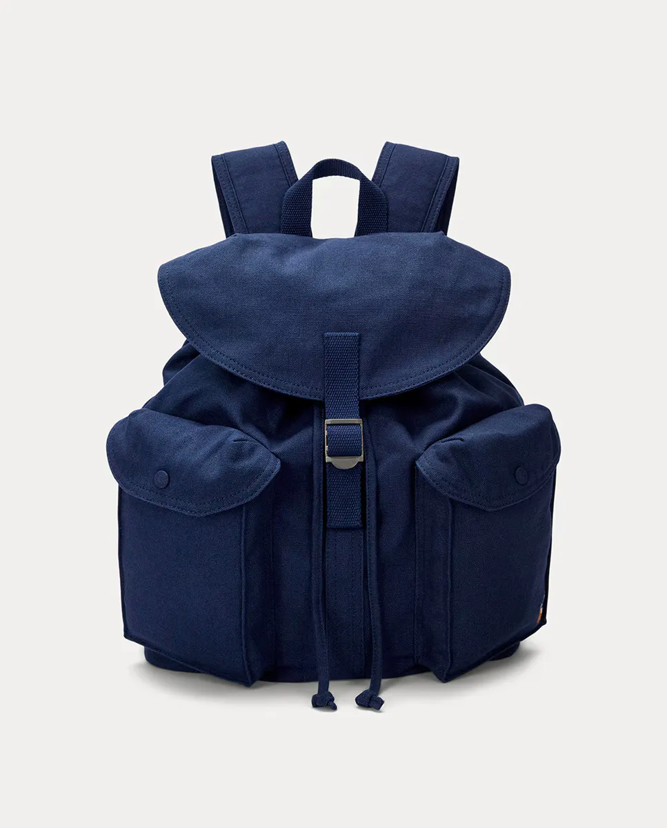 

Мужская хлопковая сумка с вышитым конем Polo Ralph Lauren, темно-синий