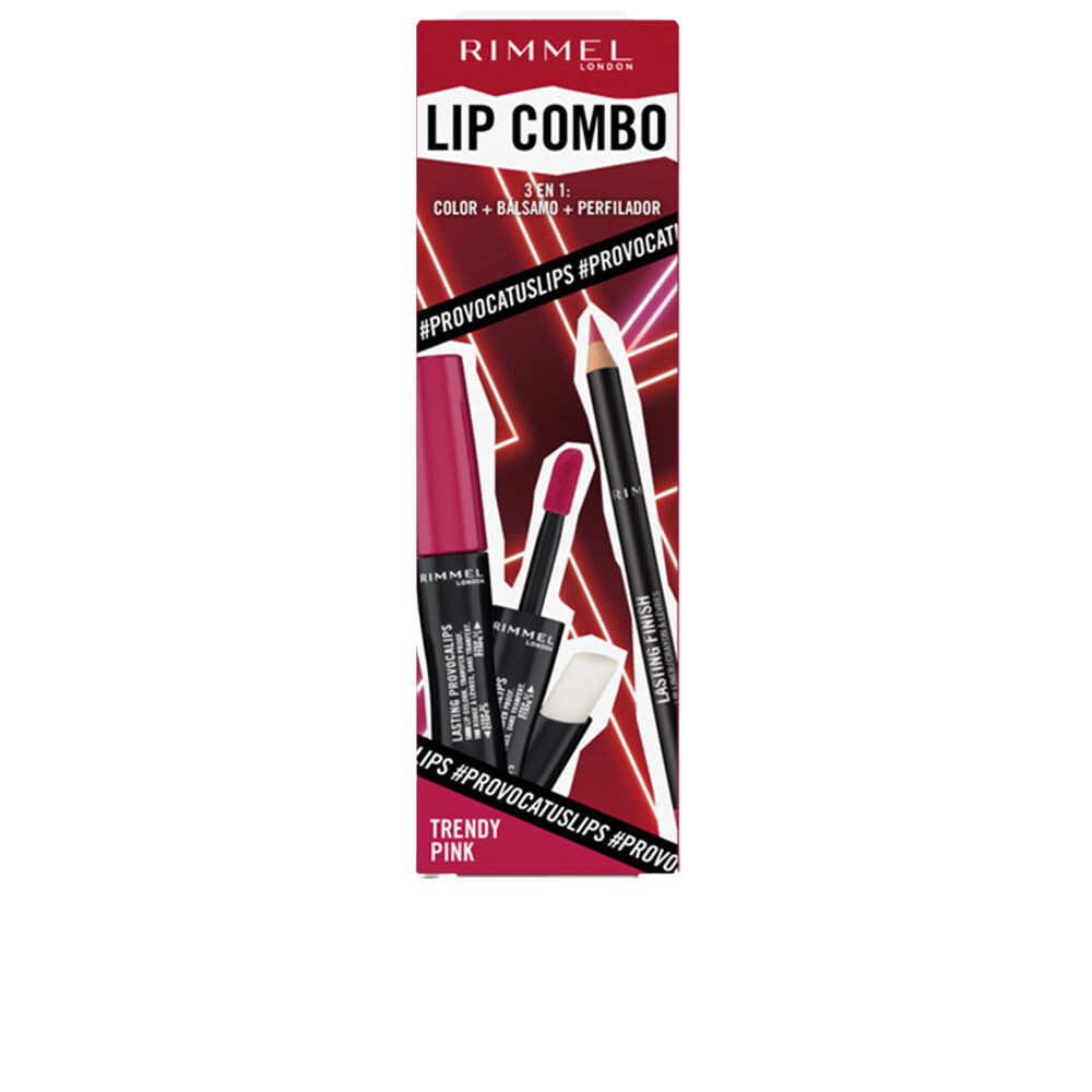 

Губная помада Lip combo provocalips lote Rimmel london, 2 шт, Trendy pink