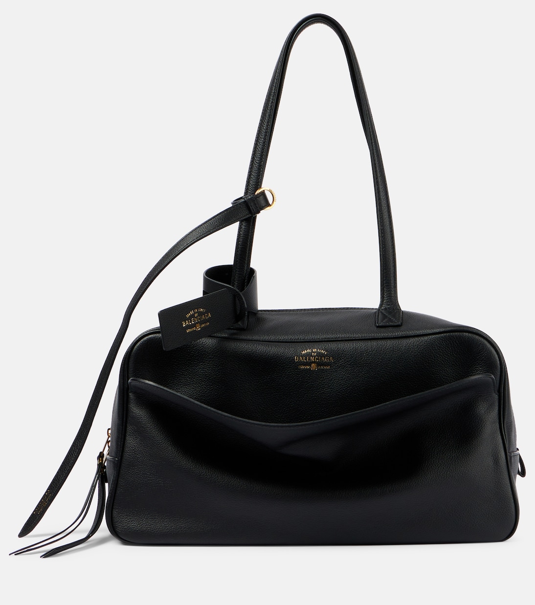 

Кожаная сумка для боулинга Carrie Medium Balenciaga, черный