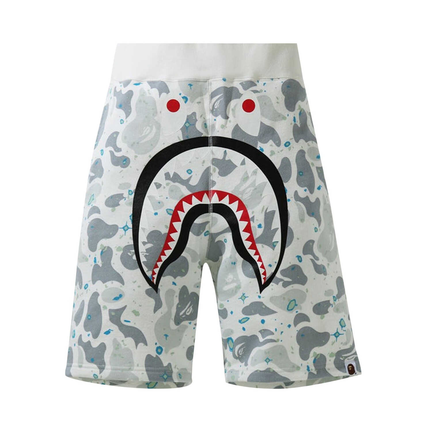 

BAPE Спортивные шорты с камуфляжным принтом Акула, Белые