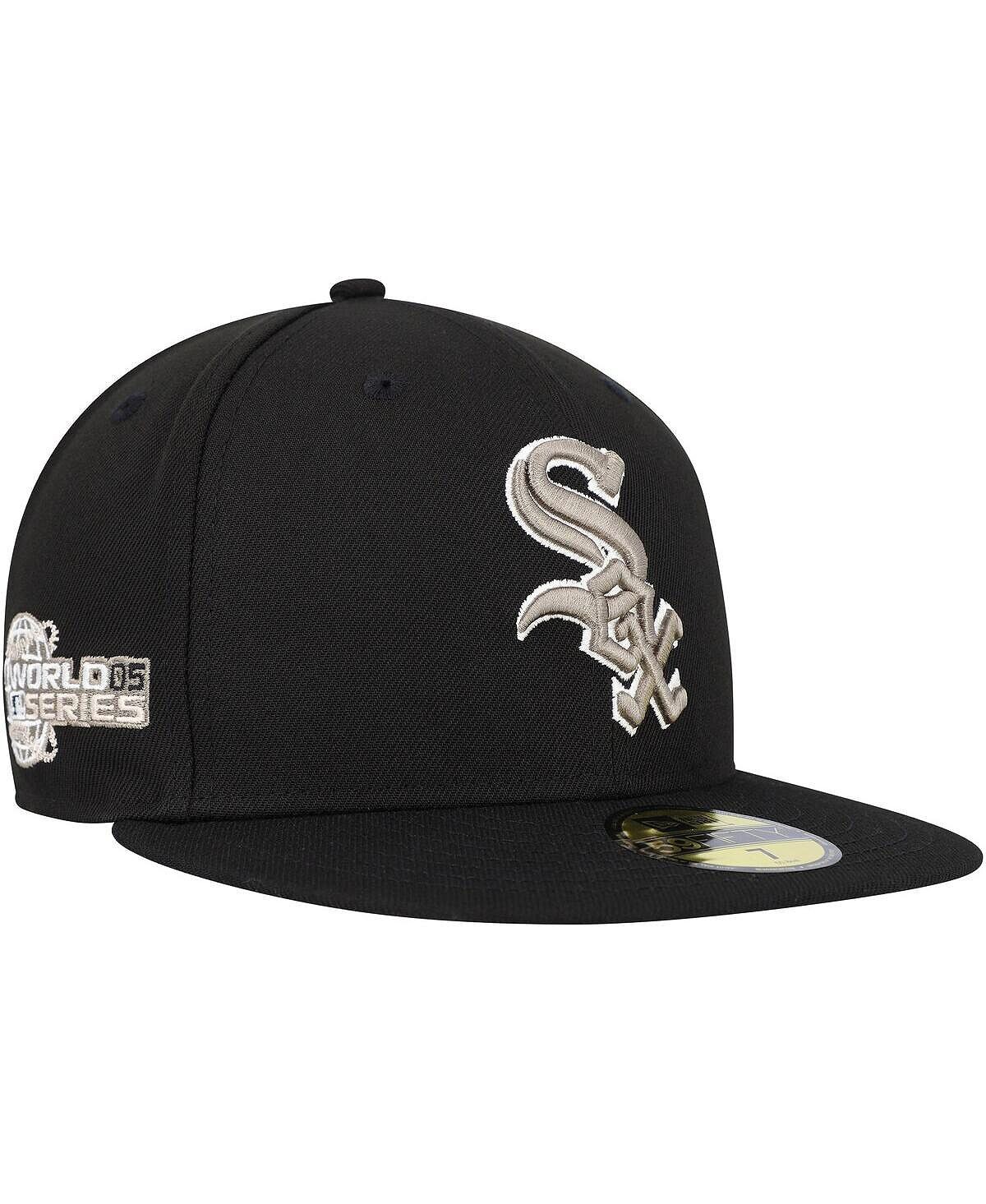 

Мужской черный Chicago White Sox Chrome Camo Undervisor 59FIFTY Облегающая шляпа New Era