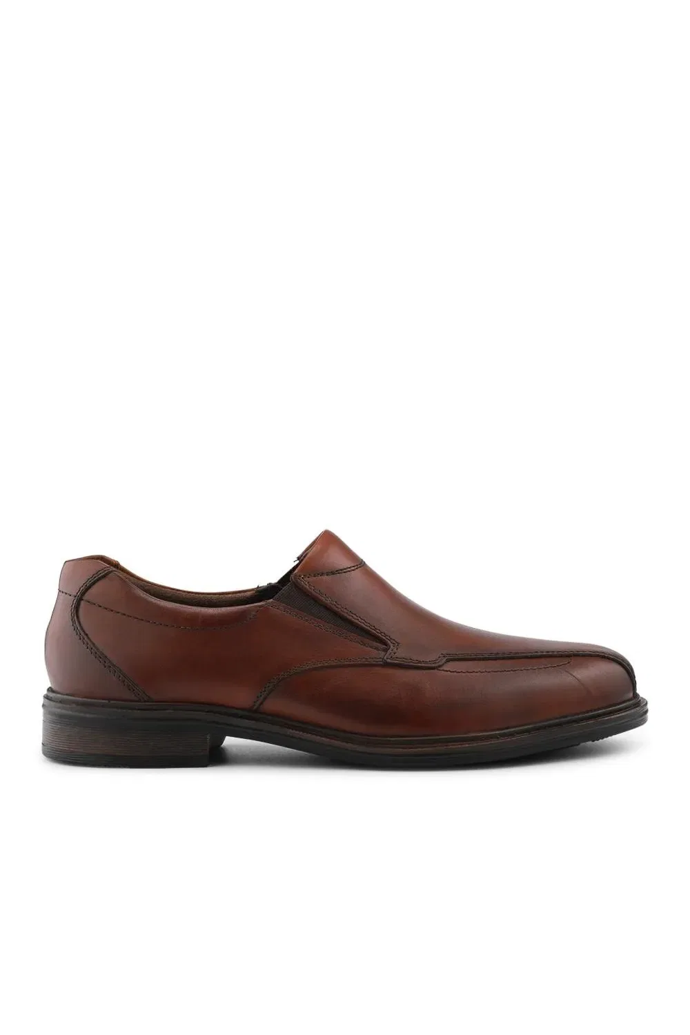 Туфли повседневные кожаные slip-on Pavers, коричневый — фото 2