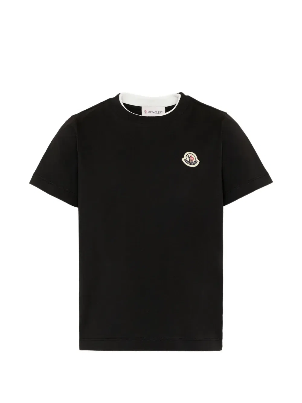 Футболка с нашивкой-логотипом Moncler Enfant, черный