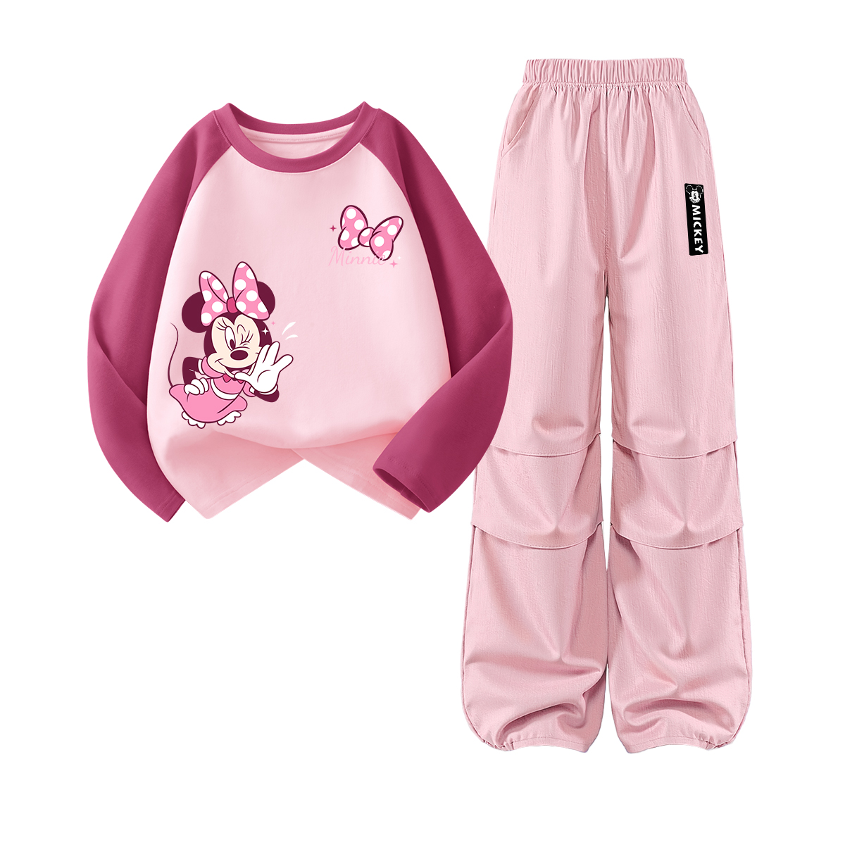 

Детская повседневная спортивная одежда Disney, фуксия/розовый