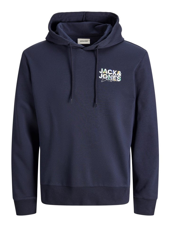 

Толстовка с капюшоном JJGEPLAS темно-синего цвета Jack & Jones