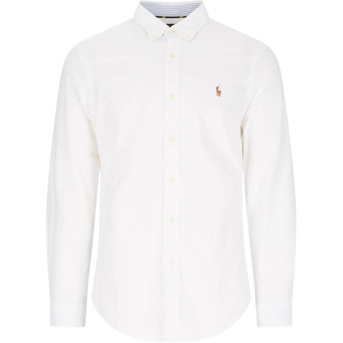 Рубашка Oxford с вышивкой Pony Polo Ralph Lauren, белый — фото 3