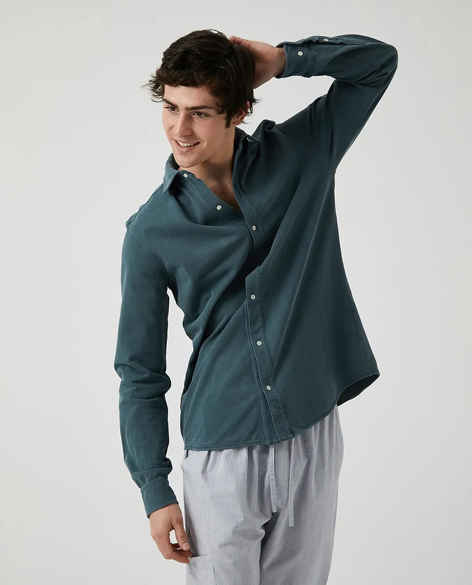 

Мужская рубашка из пике Kiff-Kiff, темно-зеленый