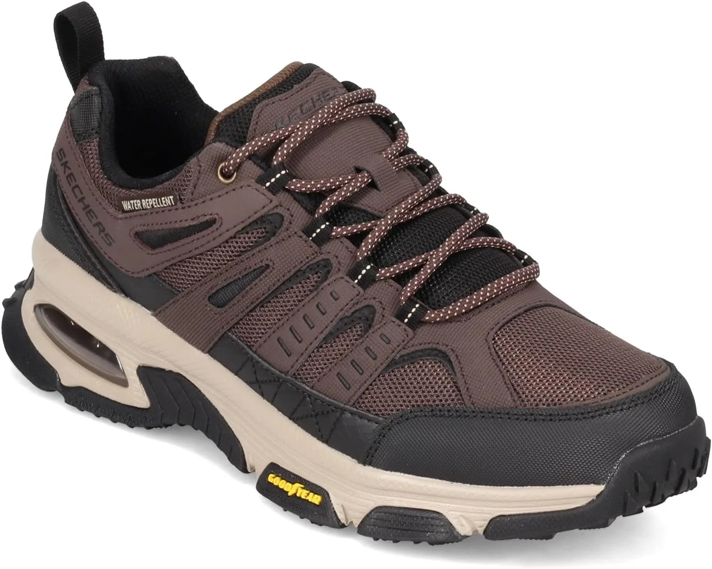 Мужские кроссовки Skechers Skech Air Envoy Bulldozer на шнуровке, модель Oxford, черный/коричневый — фото 2