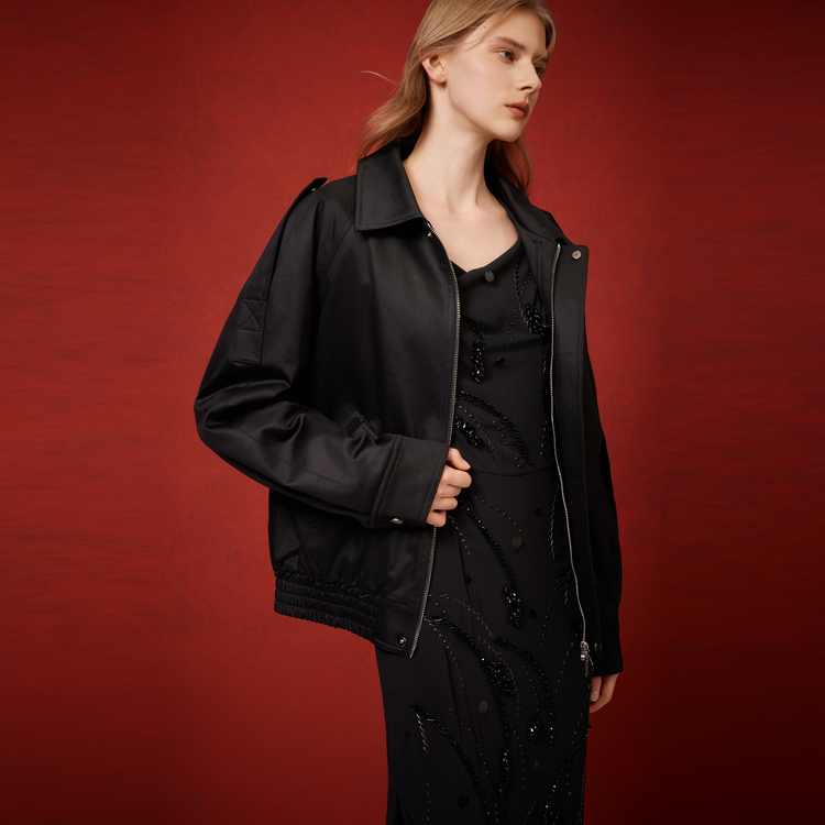 

ELLE Кожаная куртка Women's Black