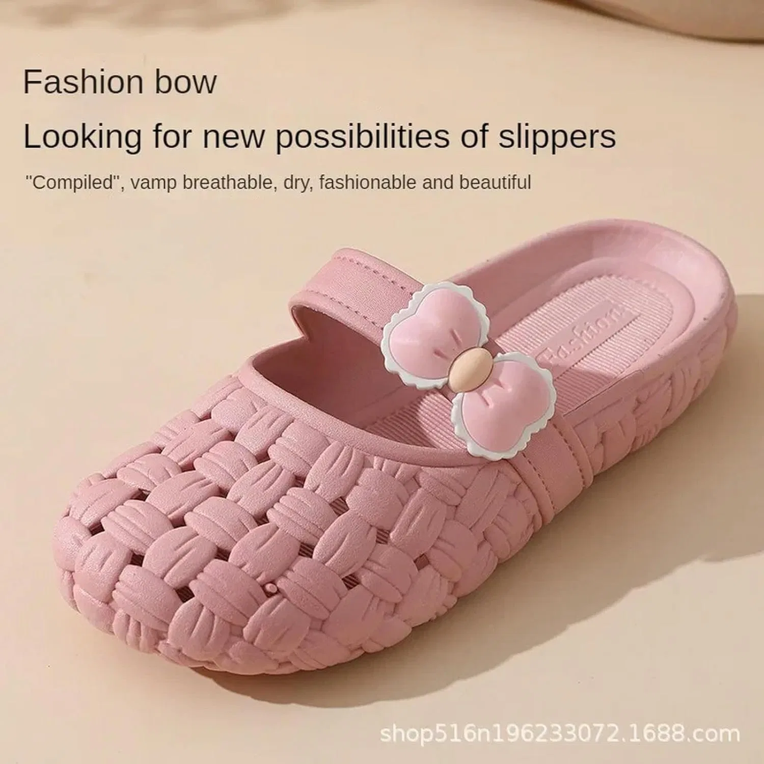 Женские тапочки Cave Shoes, универсальная повязка на голову для ношения дома и на улице, нескользящая и износостойкая AlHECE, Orange Red — фото 4