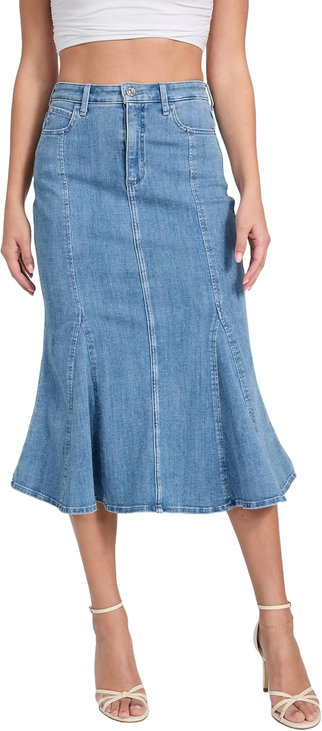 

GUESS Женская миди-юбка Lia из денима, Meadows