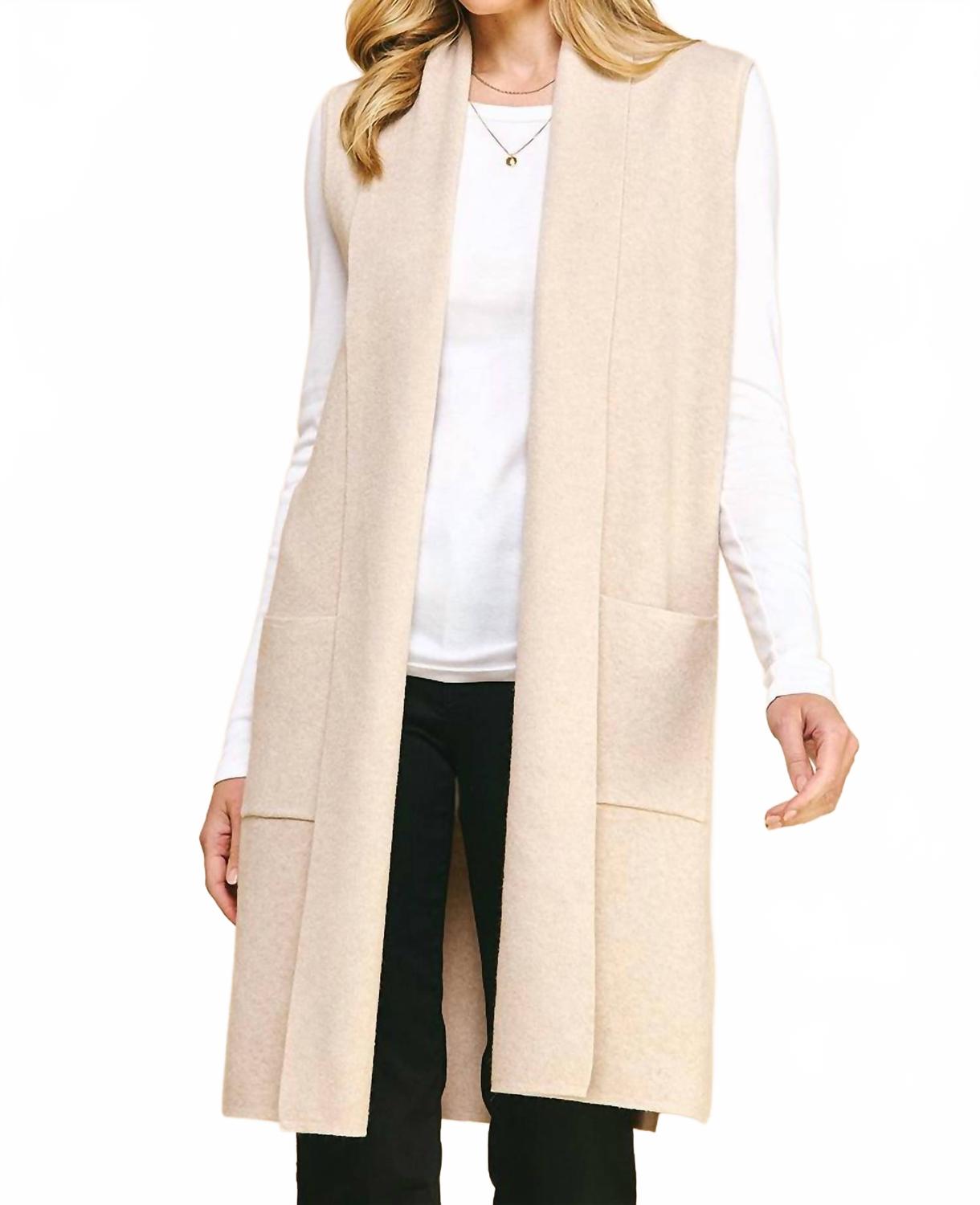 

Марни длинный жилет кардиган в меланжевом овсяном цвете PINCH, красный