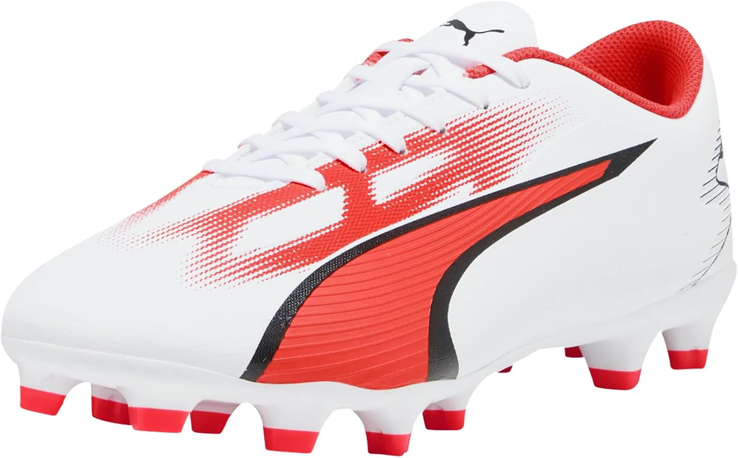 Футбольные бутсы Puma Mens Ultra Play Firm для игры на твердом искусственном газоне, белый/черный — фото 2
