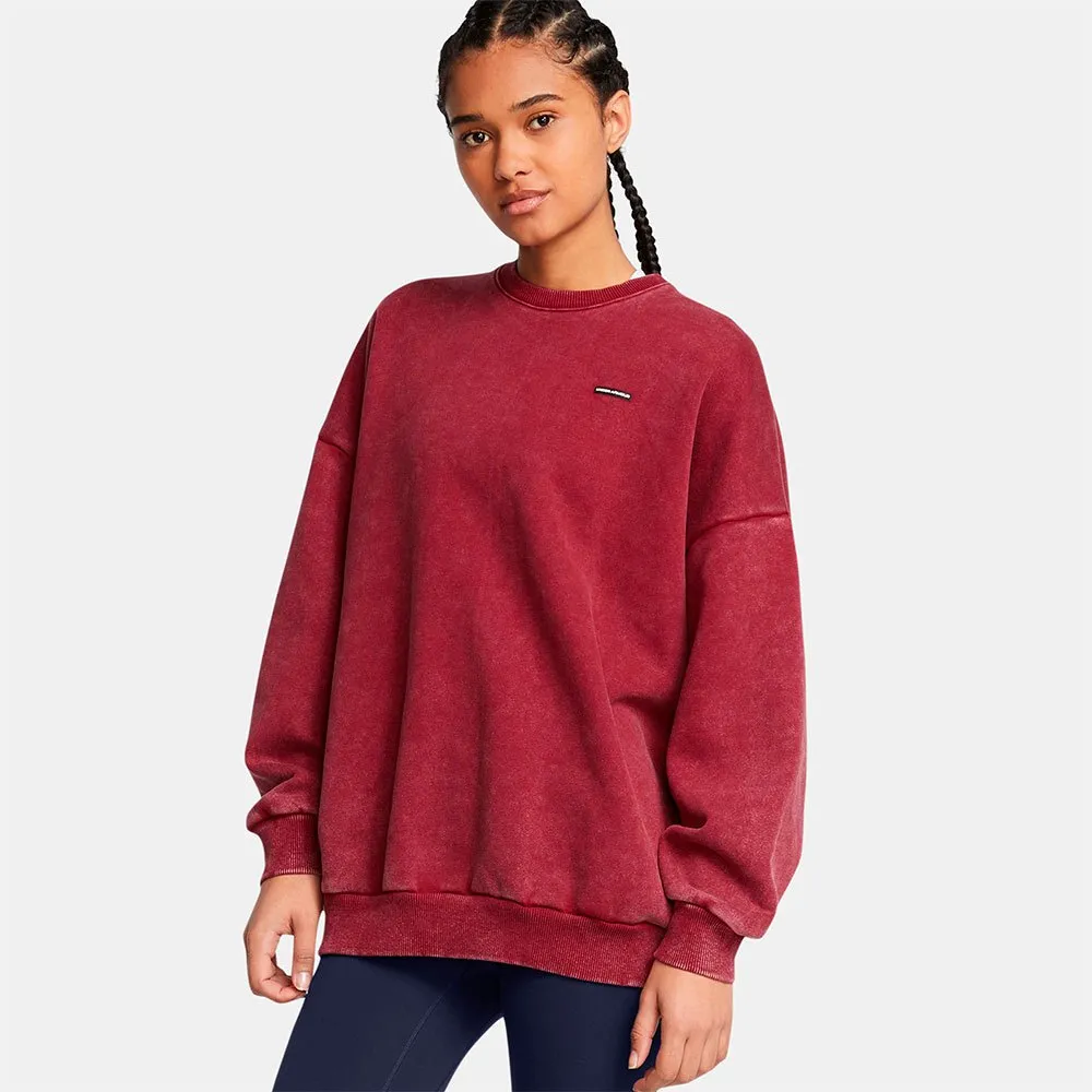 

Толстовка Under Armour Icon Heavyweight Fleece Oversized, красный