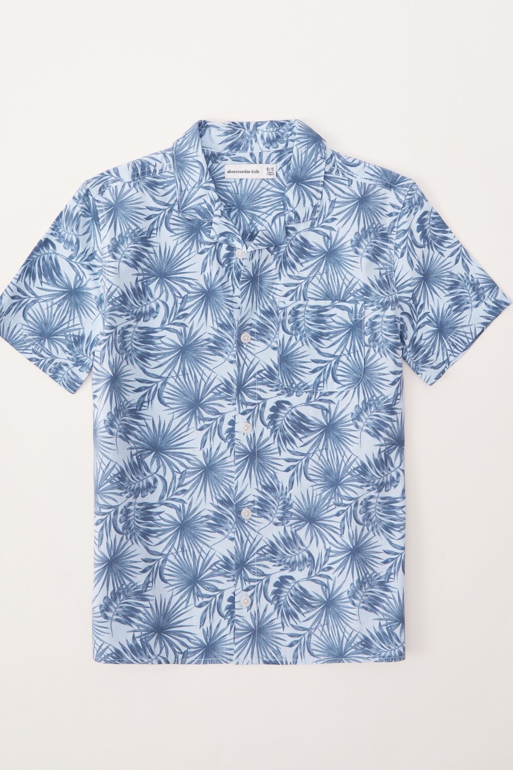

Синяя рубашка Resort с принтом Abercrombie & Fitch, синий