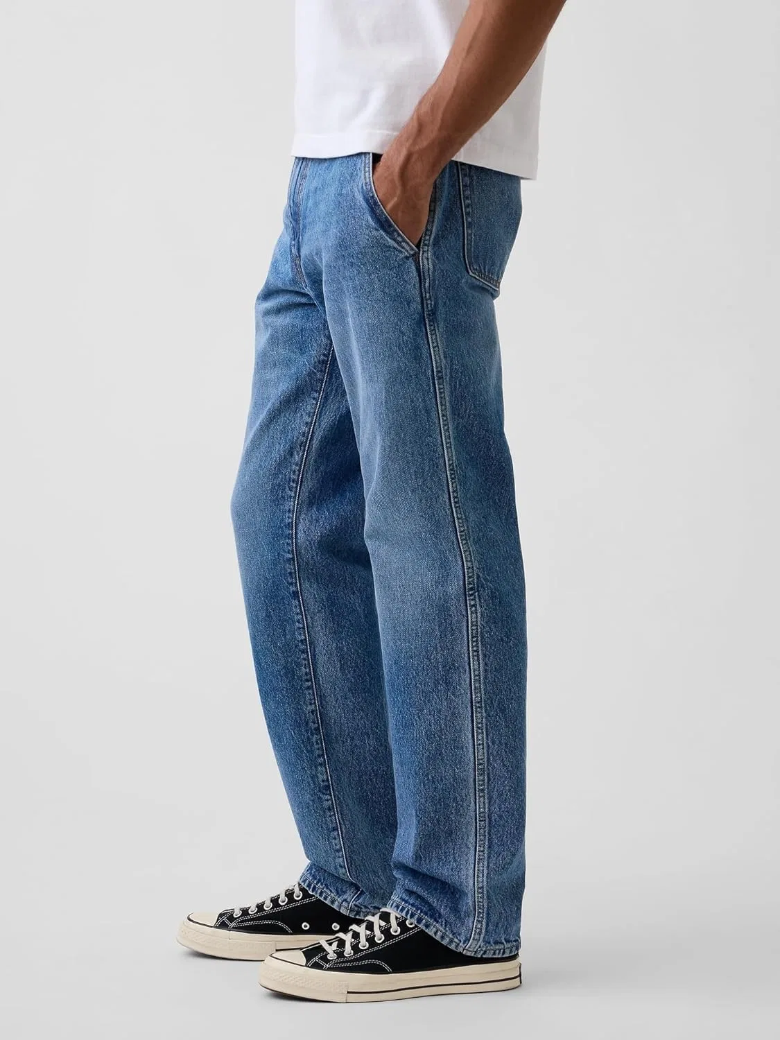 Джинсы Relaxed Straight Pocket, GAP, Medium Wash — фото 3