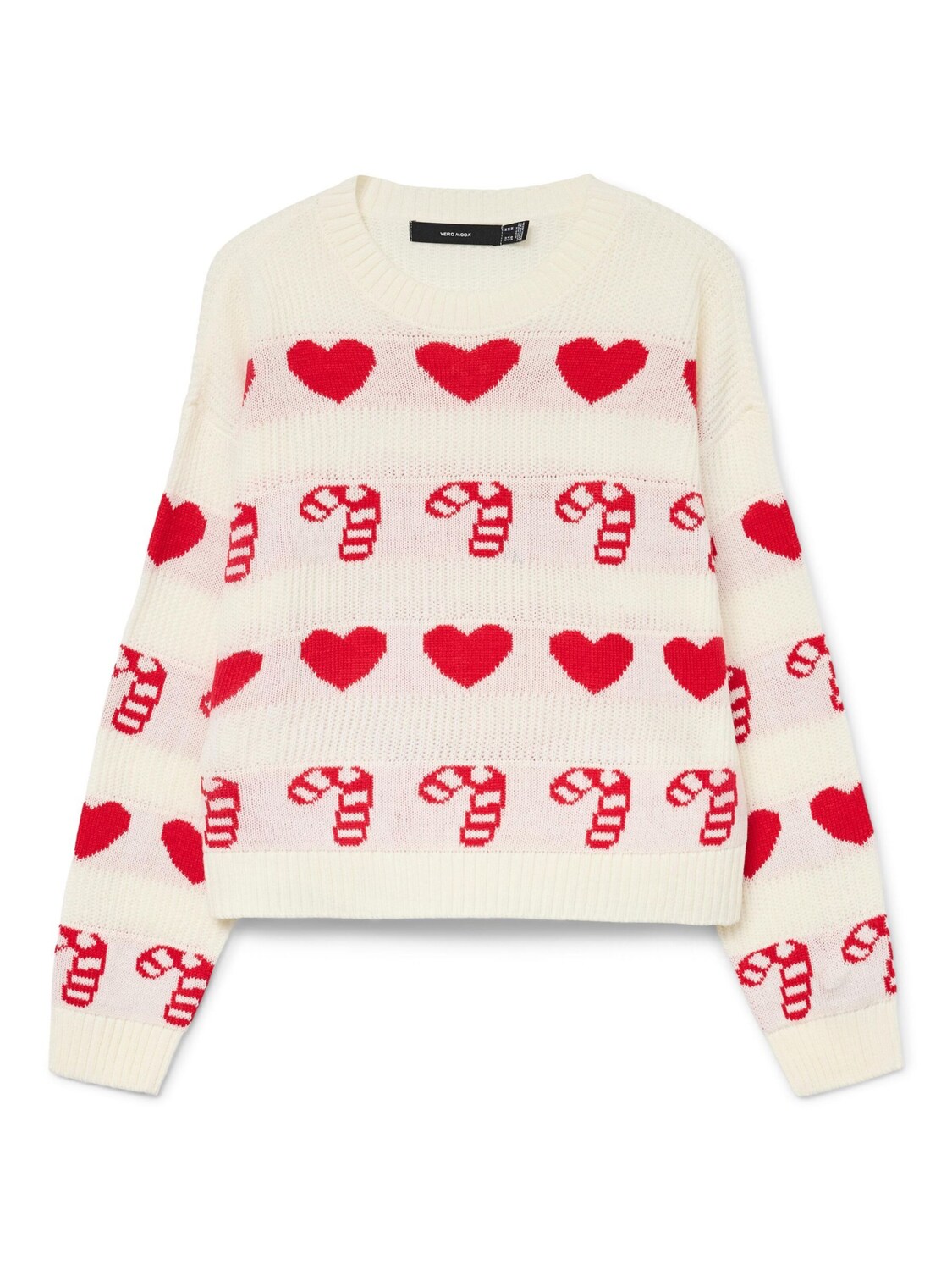 

VERO MODA Свитер 'CANDYHEARTS' бежевого цвета