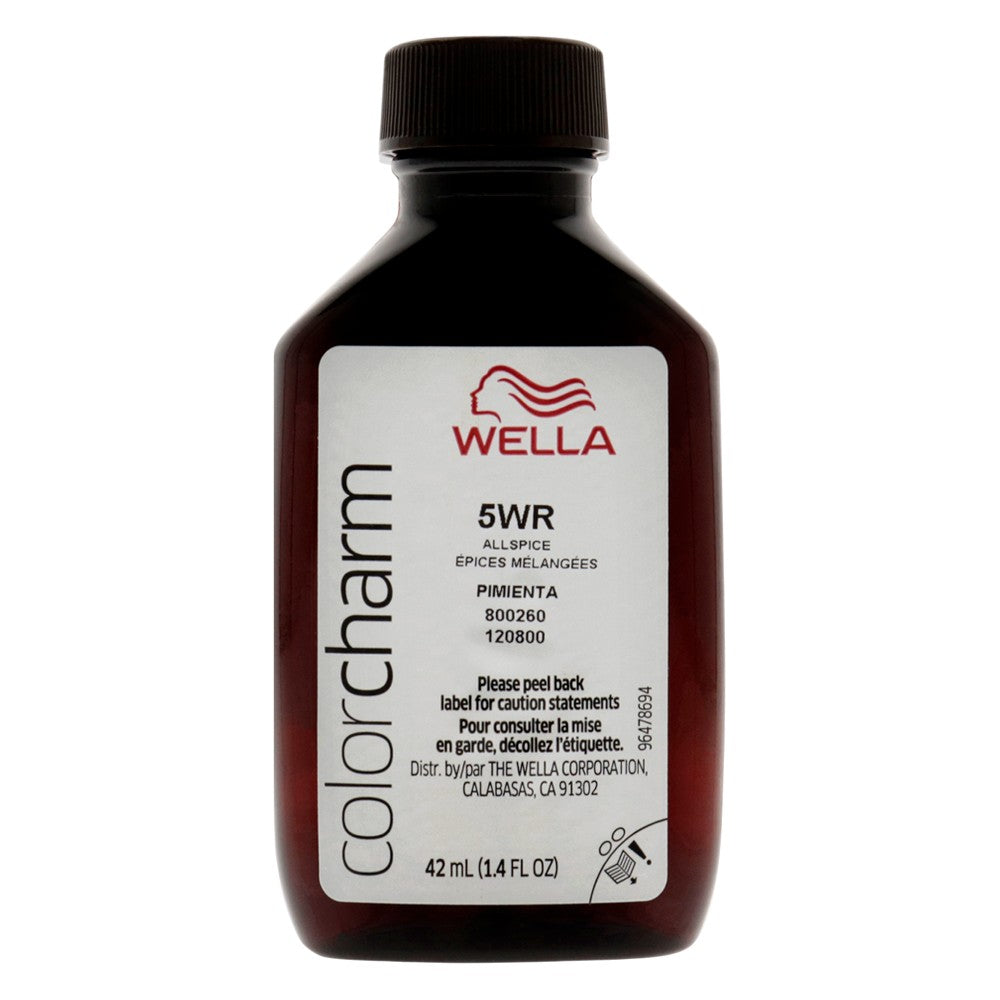 Стойкая жидкая краска для волос Color Charm - 5WR Allspice от Wella, подходит для мужчин и женщин - 1,42 унции (42 г), прозрачный — фото 2