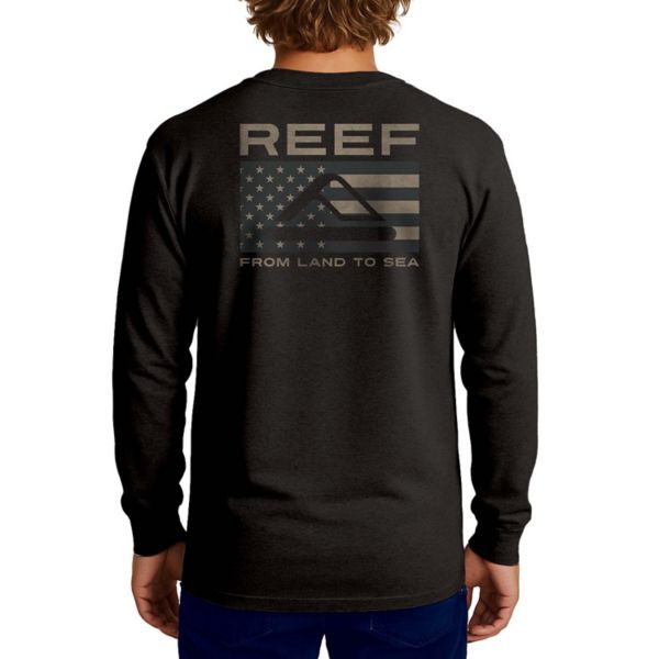 

Мужская футболка с длинным рукавом и принтом Beverley Reef, черный