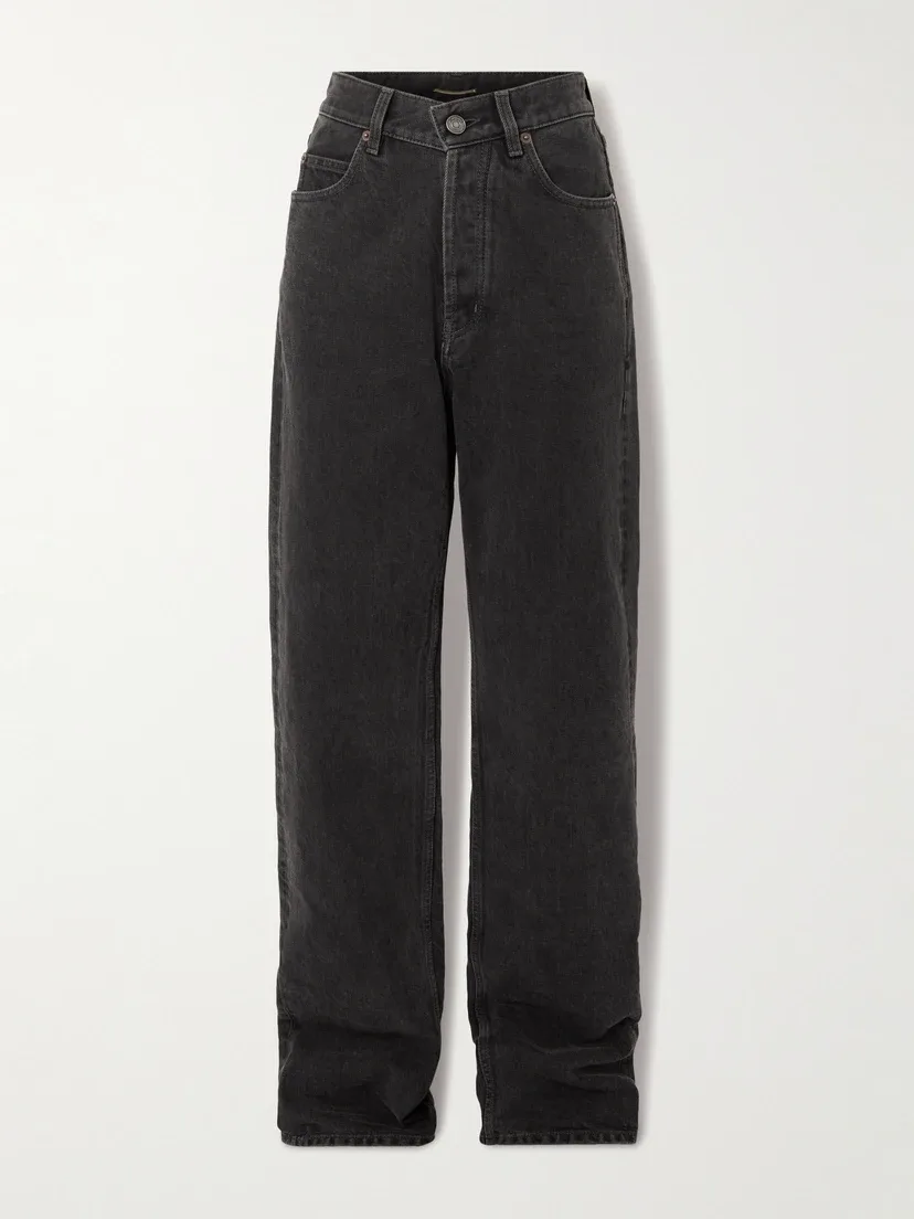 Джинсы прямого кроя SAINT LAURENT, черный