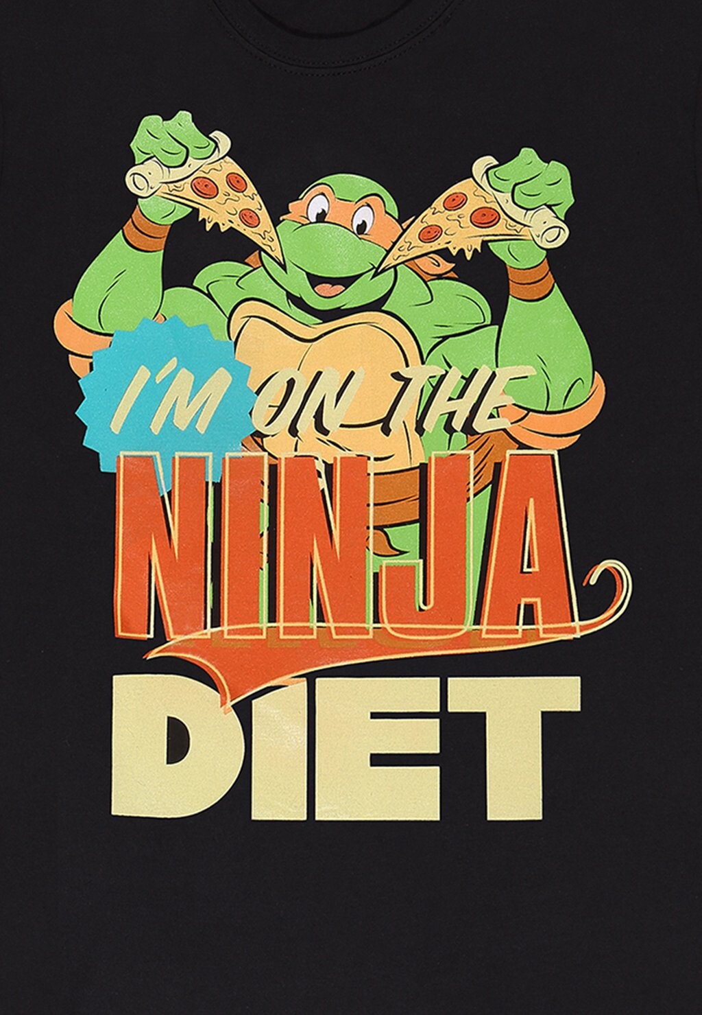 

Футболка с принтом Teenage Mutant Ninja Turtles Ninja Diet Henry Tiger, черная