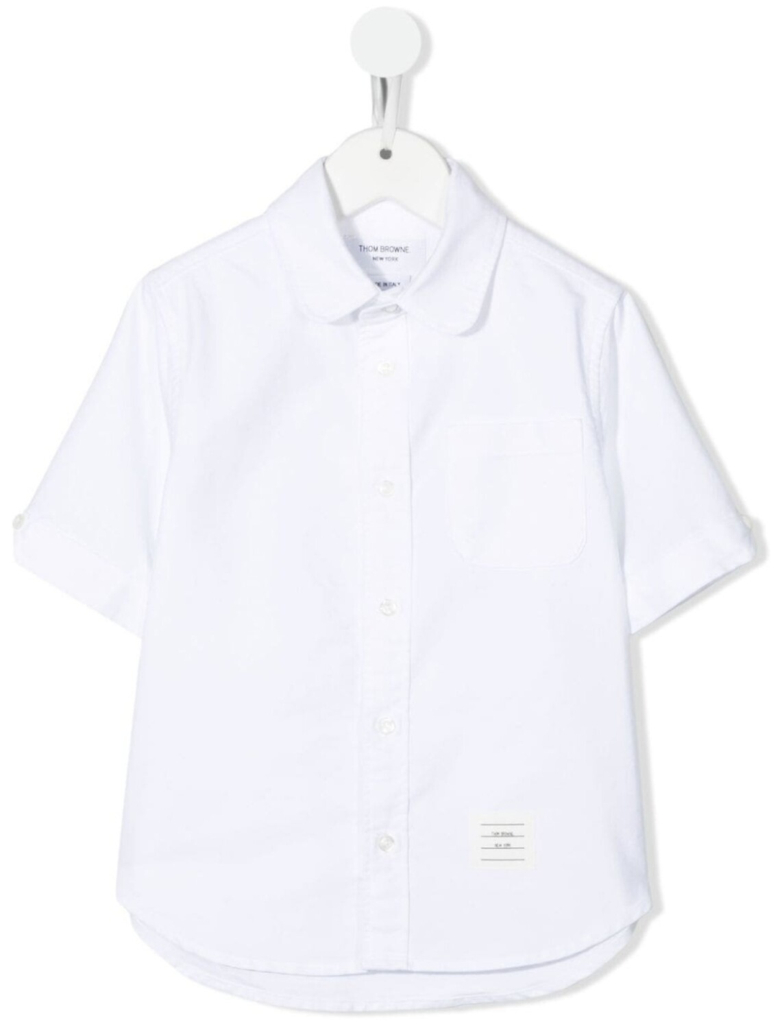 

Рубашка с короткими рукавами Thom Browne Kids, белый