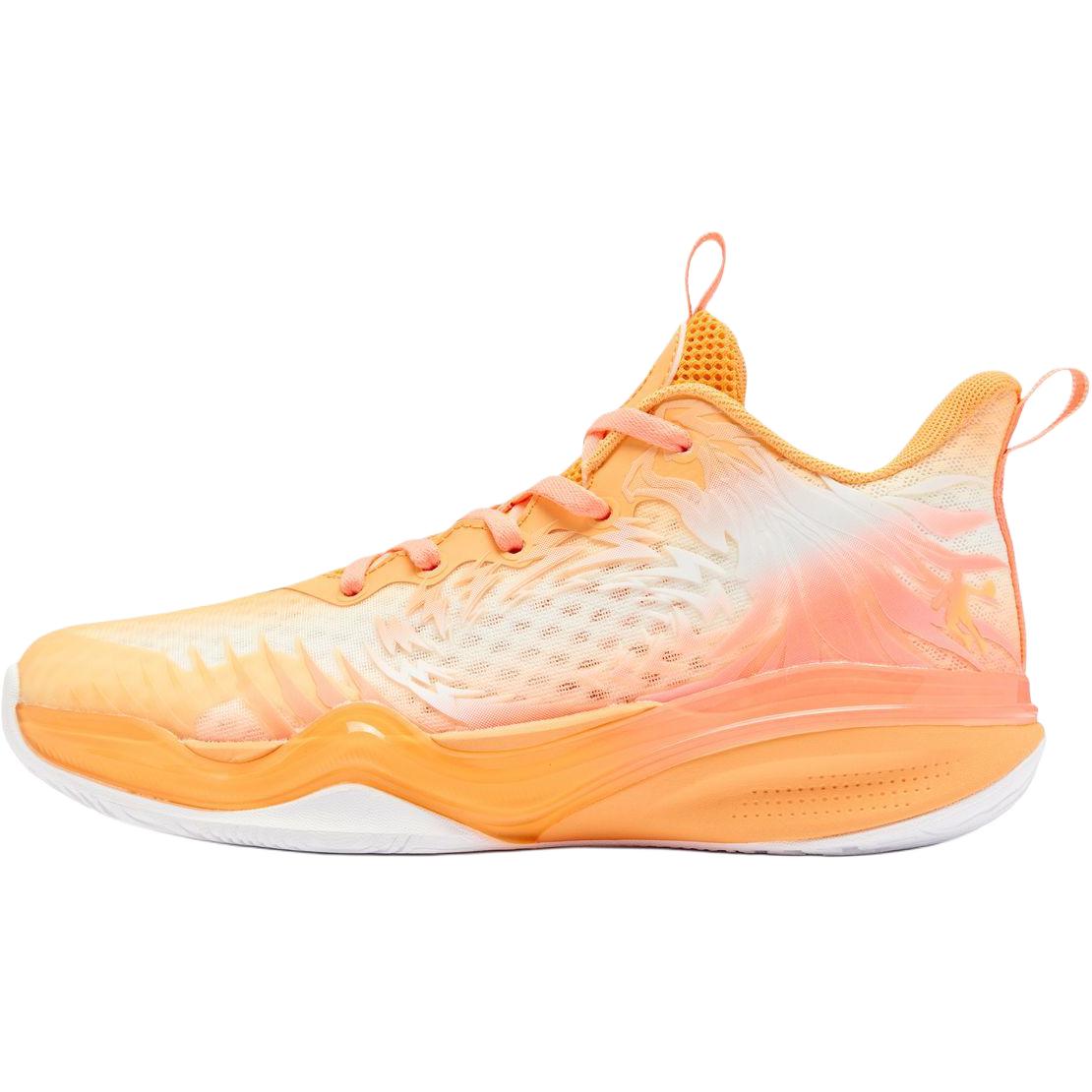 

QIAODAN Детские баскетбольные кроссовки с низким верхом, устойчивые к истиранию, оранжевые