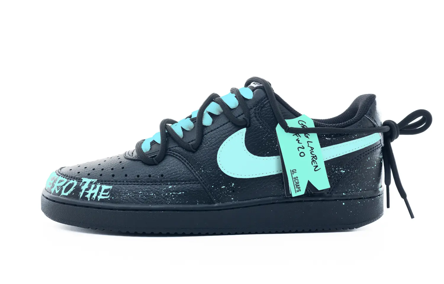 

Nike Court Vision 1 Blue Tone Street Abrasion Resistant Low top Skateboard Shoes Men's Black Blue