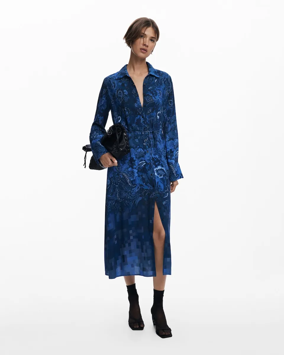 

Рубашечное платье Пейсли Desigual, синий