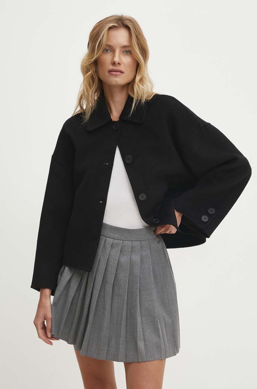 

Шерстяная куртка Answear Lab, черный