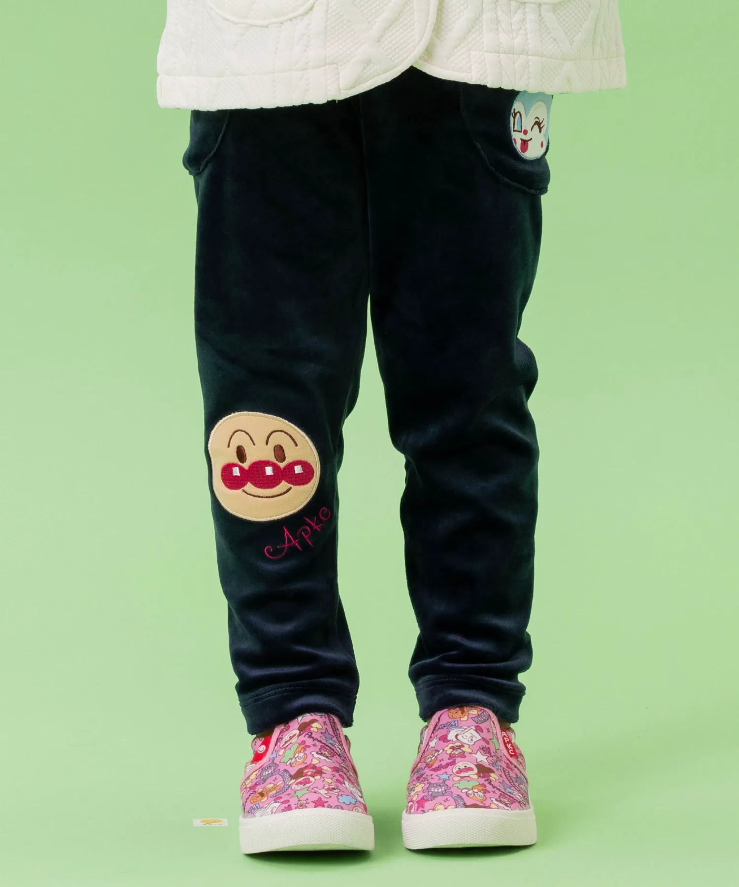 Детская коллекция ANPANMAN / (K) Леггинсы Fellore с аппликацией в виде лица Anpanman Kids Collection, Navy