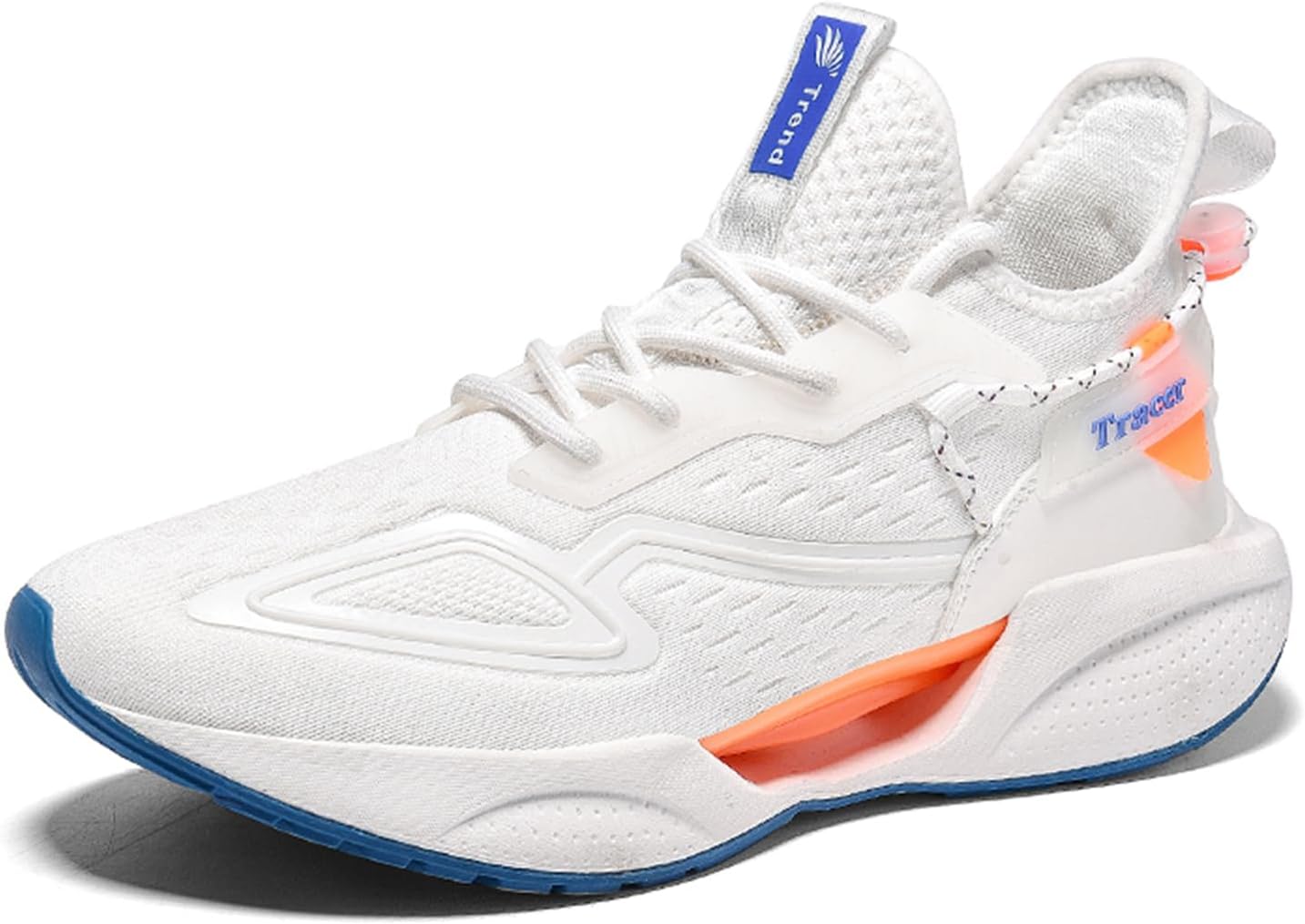 

Мужские повседневные кроссовки для бега, модные спортивные кроссовки для улицы, дышащие сетчатые с амортизацией баскетбольные туфли Generic, белый