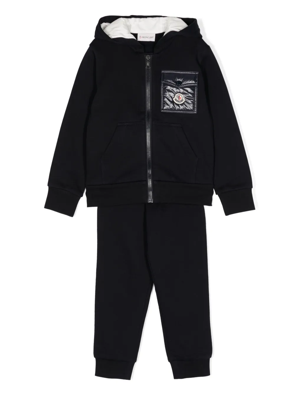 

Спортивный костюм с нашивкой-логотипом Moncler Enfant, черный