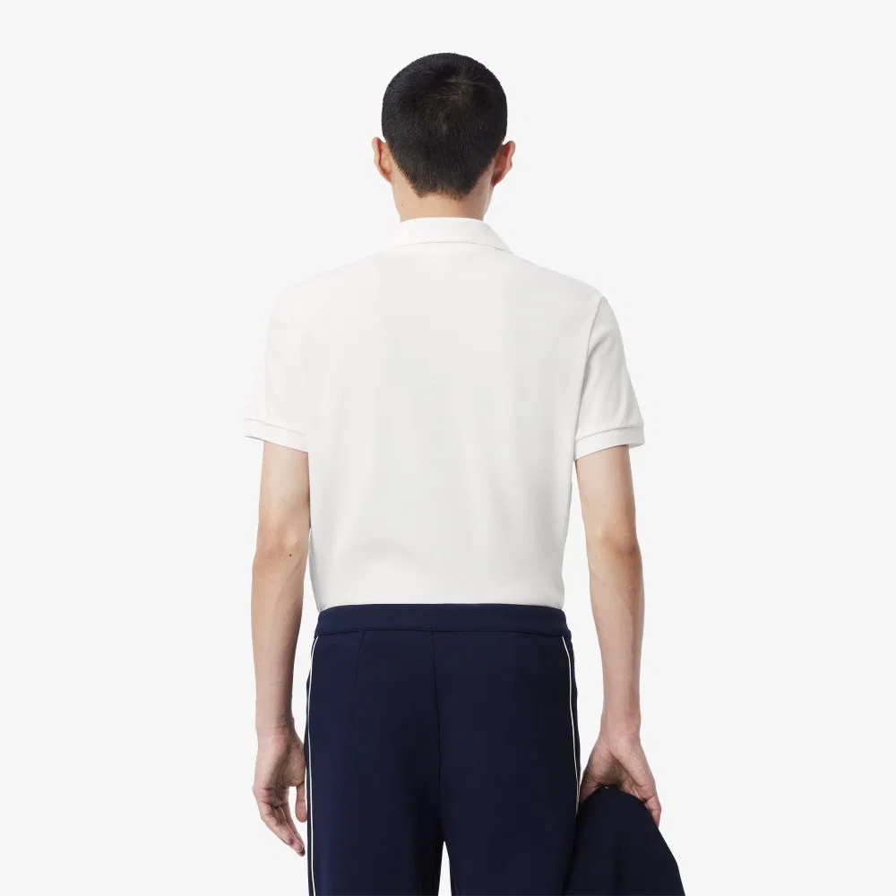 Футболка-поло Lacoste Camp Collar мужская с коротким рукавом, белый — фото 3