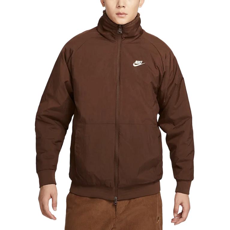 Куртка бархатистая мужская Nike Cocoa/Coconut Milk/Light British Brown/Coconut Milk — фото 4