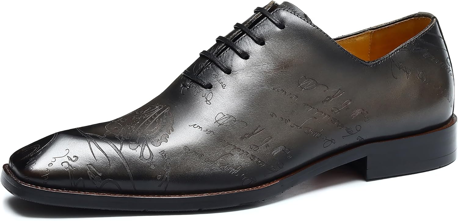 

Мужские оксфорды Santimon, официальная обувь с крыльями, дерби, из натуральной кожи, деловые, повседневные, модные, удобные туфли для смокинга, свадьбы и выпускного для мужчин, серый