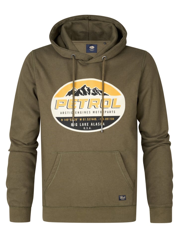 

Толстовка Petrol Industries Hoodie mit Aufdruck Taku, зеленый